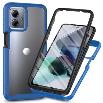 DUAL Obojstranný kryt s fóliou Motorola Moto G54 5G / G54 Power Edition 5G tmavomodrý