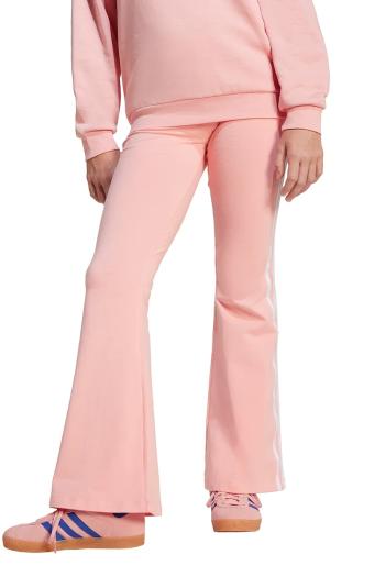 Detské tepláky adidas Originals oranžová farba, s nášivkou, JD1640