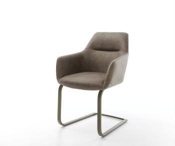 Jedálenská stolička Pejo-Flex Taupe Vintage s titánovou povrchovou