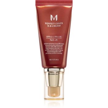 Missha M Perfect Cover BB krém s vysokou UV ochranou odtieň No. 21 Light Beige SPF42/PA+++ 50 ml