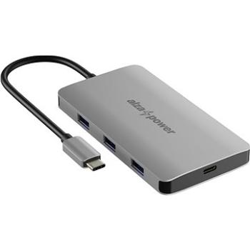 AlzaPower Metal USB-C Dock Station 8 v 1 Dual Screen C8 vesmírno sivá (APW-HCA82SY)