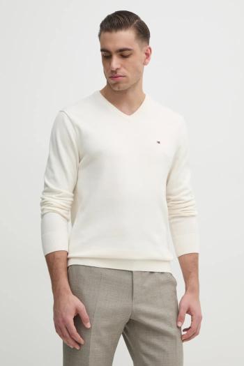 Bavlnený sveter Tommy Hilfiger čierna farba, tenký, MW0MW14745