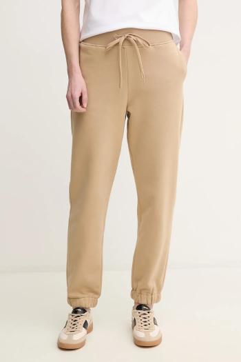 Bavlnené tepláky Weekend Max Mara dámske, béžová farba, jednofarebné, 2515781031600