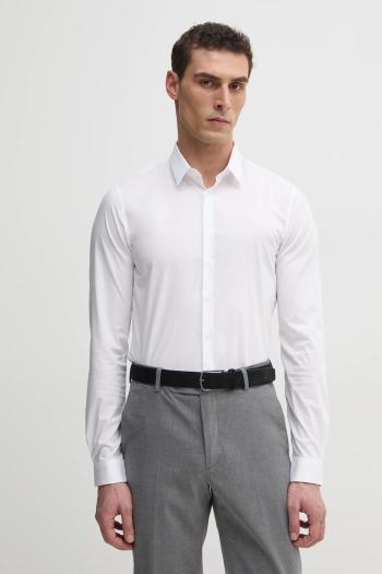 Košeľa Calvin Klein pánska, biela farba, slim, s klasickým golierom, K10K112743