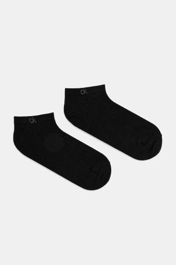 Ponožky Calvin Klein 2-pak pánske, čierna farba, 701233245