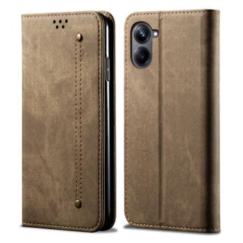 DENIM Peňaženkový kryt pre Samsung Galaxy A06 šedohnedý