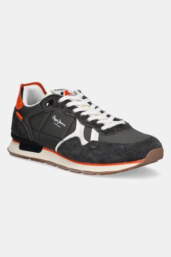 Tenisky Pepe Jeans BRIT FLY M pánske, šedá farba, PMS40033
