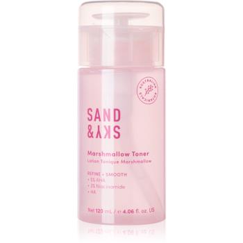 Sand & Sky The Essentials Marshmallow Toner jemné exfoliačné tonikum pre obnovu povrchu pleti 120 ml