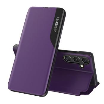 MG Eco Leather View knižkové puzdro na Samsung Galaxy A56, fialové
