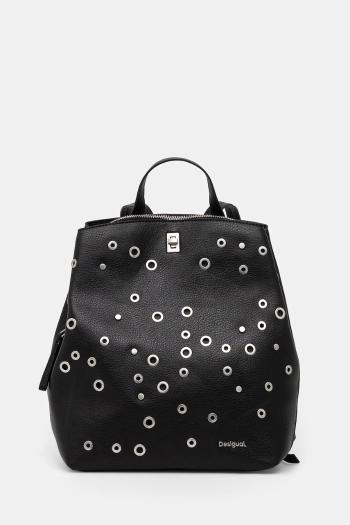 Ruksak Desigual REBEL SUMY BLACK dámsky, čierna farba, malý, s nášivkou, 25SAKP19