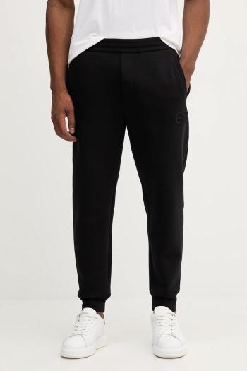 Tepláky Emporio Armani čierna farba, s nášivkou, 8N1PT0 1JHSZ