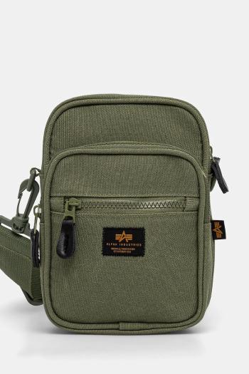 Malá taška Alpha Industries Label Messenger Bag S zelená farba, 156941