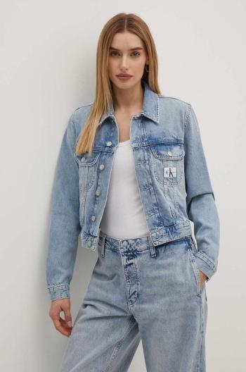 Rifľová bunda Calvin Klein Jeans dámska, prechodná, J20J223669