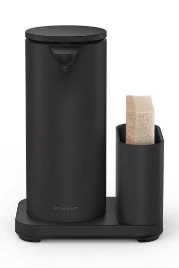 Bezdotykový dávkovač s nádobou na špongiu Simplehuman 414 ml čierna farba