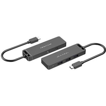 Vention USB-C to 3x USB / USB-C 3.2 Gen1 / Micro USB-B HUB 0.15M Black ABS Type (TGTBB)