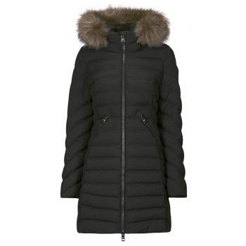 Superdry  FUJI HOODED MID FAUSSE FOURRURE  Bundy Čierna