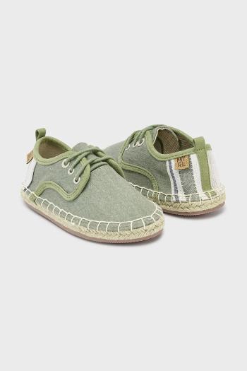 Detské espadrilky Mayoral zelená farba, 45682