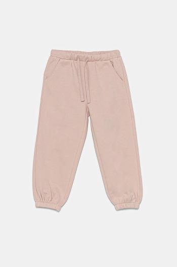 Detské tepláky United Colors of Benetton ružová farba, jednofarebné, 39M2GF04F