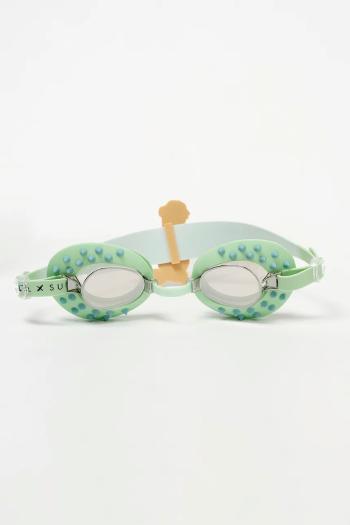 Detské plavecké okuliare SunnyLife Shred Turtle Aqua x Rip Curl zelená farba