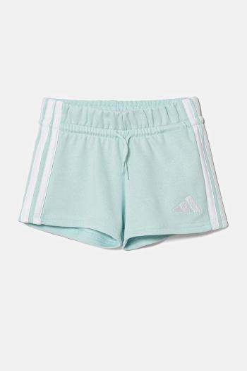 Detské krátke nohavice adidas tyrkysová farba, s nášivkou, nastaviteľný pás KB7301