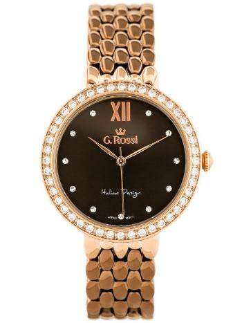 Hodinky G. ROSSI - 11775B (zg769f) rose gold/brown 