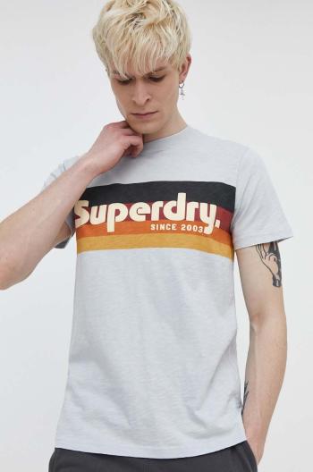 Bavlnené tričko Superdry pánske, s potlačou