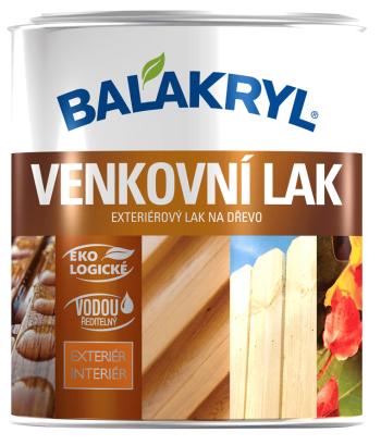 Balakryl vonkajší lak na drevo 2,5 kg bezfarebný lesklý