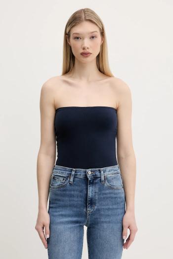 Obojstranný top Hollister Co. tmavomodrá farba, holý chrbát, KI339-5094