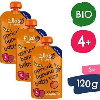 Ellas Kitchen BIO Detská ryža, banán a marhuľa (3× 120 g) (8594200262815)