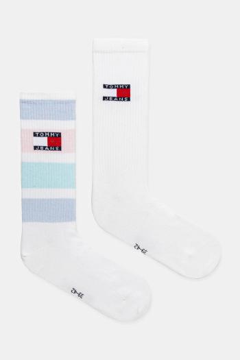 Ponožky Tommy Jeans 2-pak tyrkysová farba, 701232726