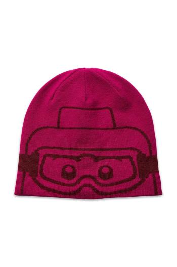 Detská čiapka Lego Wear fialová farba biela