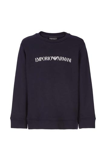 Detská mikina Emporio Armani tmavomodrá farba, s potlačou, 8N4MR6 1JRIZ