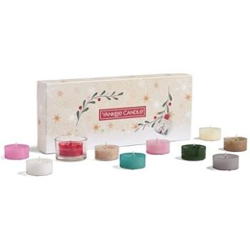 YANKEE CANDLE darčeková súprava čajové sviečky 10 ks + svietnik (5038581137087)