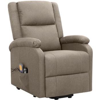 Shumee zdvíhacie polohovacie kreslo taupe textil, 329717
