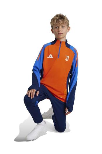 Detské tričko s dlhým rukávom adidas Performance JUVE TR TOPY oranžová farba, vzorované, IS5817