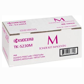 Kyocera originál toner TK-5230M, magenta, 2200str., 1T02R9BNL0, Kyocera M5521cdn,M5521cdw, P5021cd,P5021cdw, O, purpurová