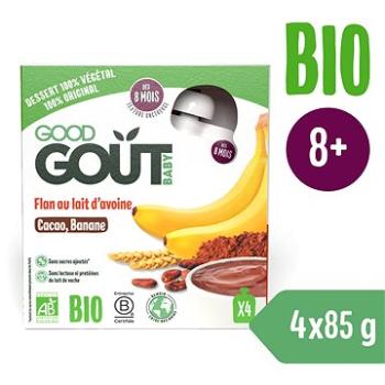 Good Gout BIO Ovsený dezert s banánom, datľami a kakaom (4× 85 g) (3760269313026)