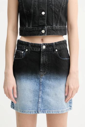 Bavlnená rifľová sukňa Moschino Jeans mini, rovný strih, 0104 3719