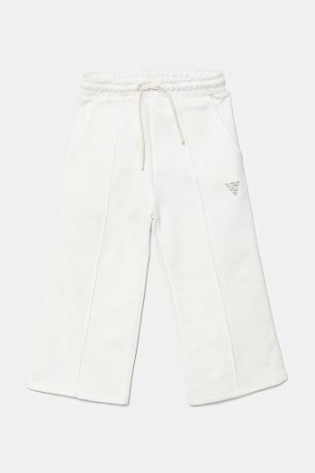 Detské tepláky Guess biela farba, jednofarebné, J5GQ11 KCRP0