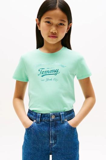 Tričko Tommy Hilfiger tyrkysová farba, KG0KG08636