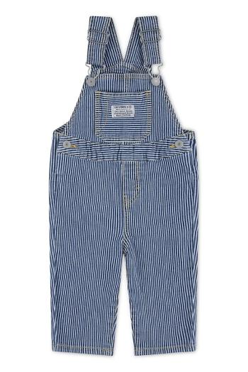 Detské rifľové nohavice na traky Levi's RAILROAD STRIPE OVERALL 6EM321