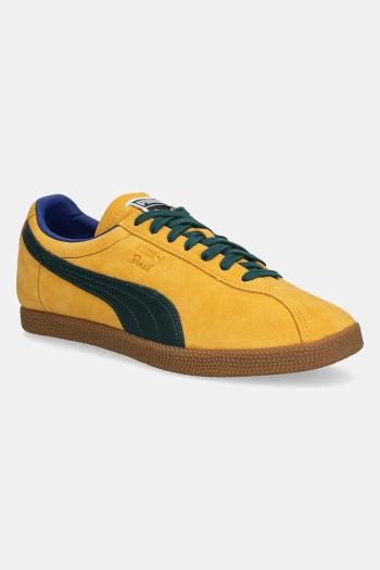 Semišové tenisky Puma Brasil žltá farba, 401048