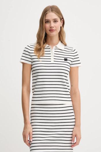 Polo tričko Dkny dámske, biela farba, DJ5R0728