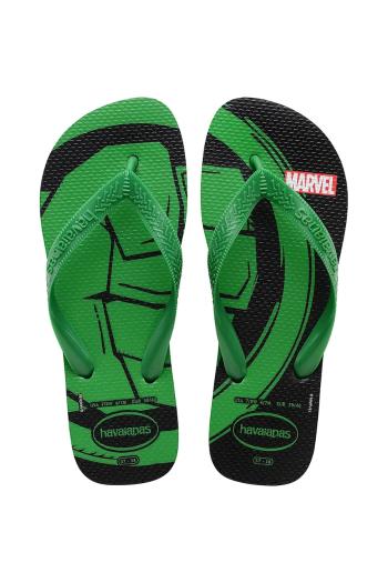 Šľapky Havaianas TOP MARVEL pánske, zelená farba, 4146953-5579