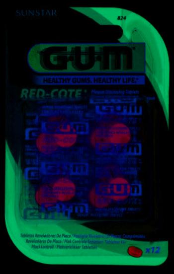 GUM Red Cote Tablety pre indikáciu zubného plaku 12 ks