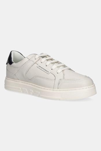 Kožené tenisky Emporio Armani pánske, béžová farba, X4X568 XN162 U065