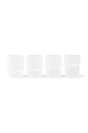 Sada pohárov ferm LIVING Ripple Small Glasses 60 ml 4-pak