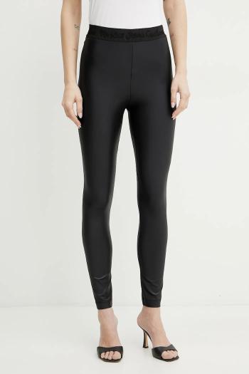 Legíny Versace Jeans Couture dámske, čierna farba, jednofarebné, 78HAC101 J0062