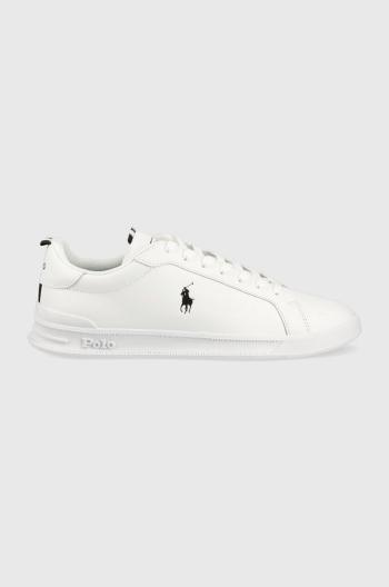 Kožené tenisky Polo Ralph Lauren Hrt Ct II biela farba, 809860883006