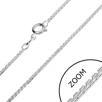 Strieborná retiazka 925 - línia zaoblených esíčok, 1,3 mm